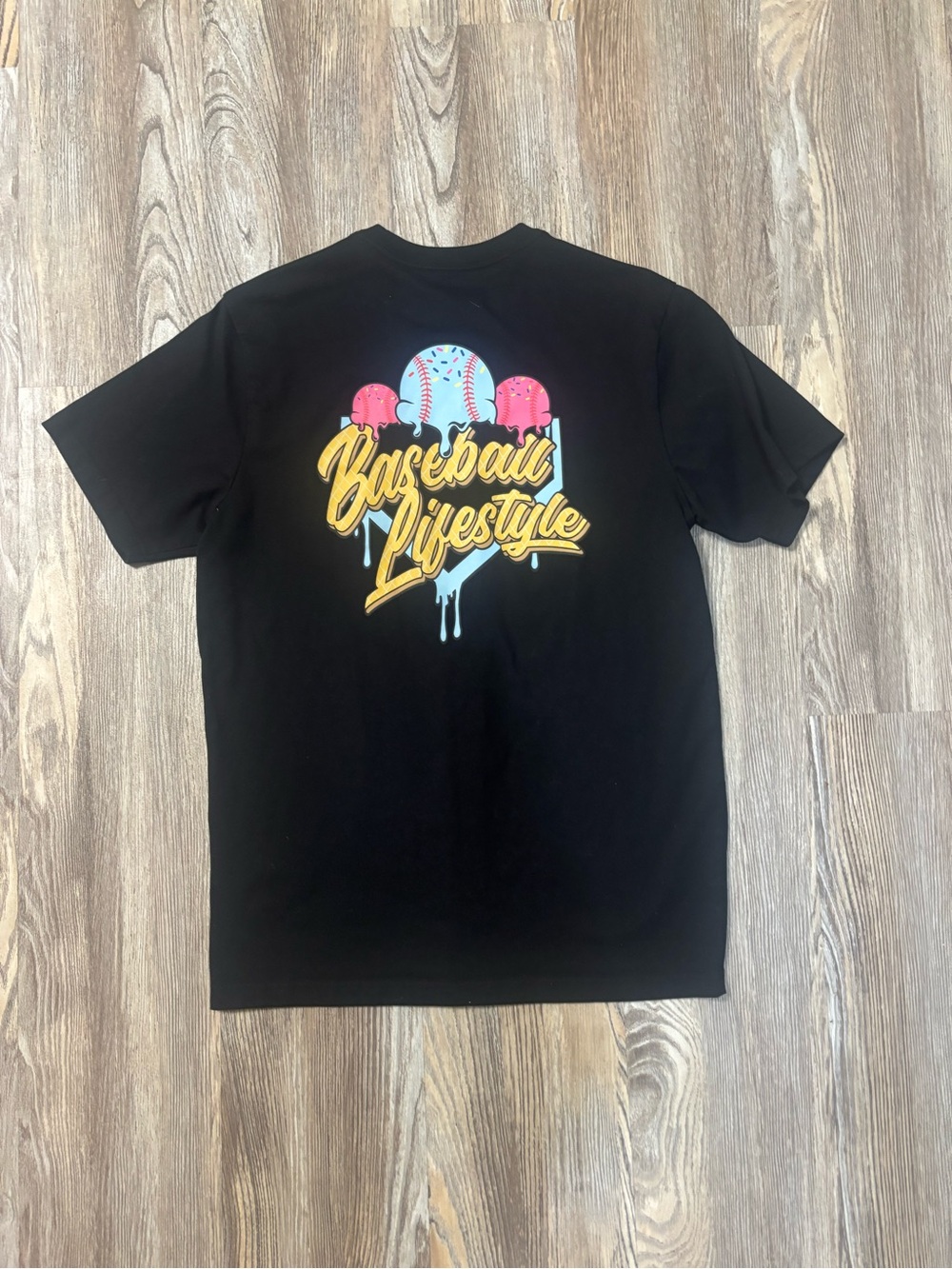 Baseball Lifestyle 101 Icecream Tee - S
